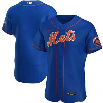 Men's New York Mets Blank Blue Flex Base Stitched Jersey