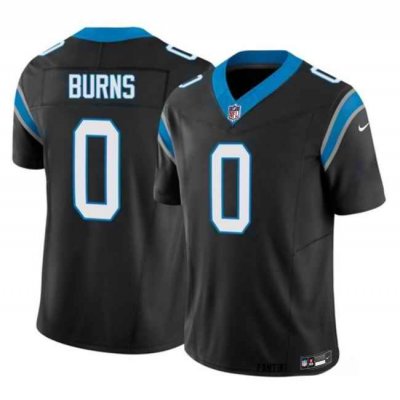 Men's Carolina Panthers #0 Brian Burns Black 2023 F.U.S.E. Vapor Untouchable Stitched Football Jersey