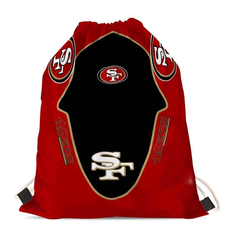 San Francisco 49ers Drawstring Backpack sack / Gym bag 18 x 14 002