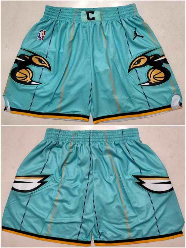 Men's Charlotte Hornets Teal Basketball Shorts(Run Small)