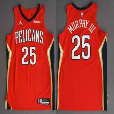 Men's New Orleans Pelicans #25 Trey Murphy III 2022 Red Statement Edition Stitched Jersey