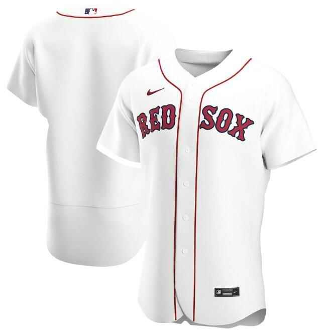 Men's Boston Red Sox Blank White Flex Base Stitched Jersey