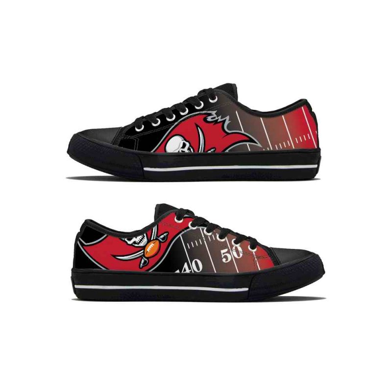 Women's Tampa Bay Buccaneers Low Top Canvas Sneakers 001