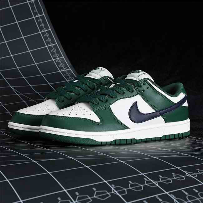 Men's Dunk Low Green/White Shoes 0298