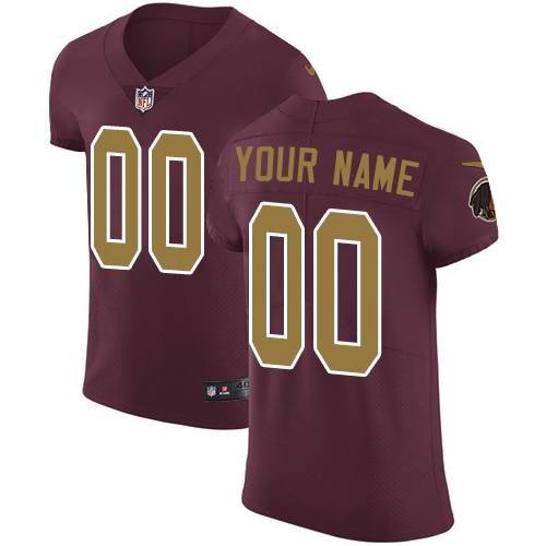 Men's Washington Redskins Burgundy Red Alternate Vapor Untouchable Custom Elite NFL Stitched Jersey