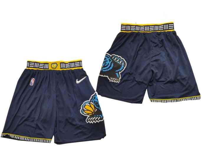 Men's Memphis Grizzlies 75th Anniversary Navy Shorts (Run Small)