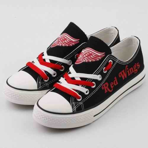 Women's And Youth Detroit Red Wings Repeat Print Low Top Sneakers 001