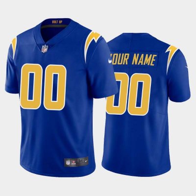 Men's Los Angeles Chargers Customized Electric 2020 New Royal Vapor Untouchable  Stitched Limited Jersey