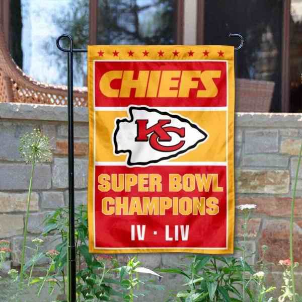 Kansas City Chiefs Double-Sided Garden Flag 003 (Pls check description for details)