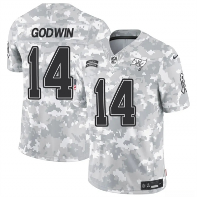 Men's Tampa Bay Buccaneers #14 Chris Godwin 2024 F.U.S.E Arctic Camo Salute to Service Limited Stitched Football Jersey