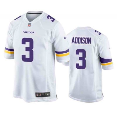 Youth Minnesota Vikings Minnesota Vikings #3 Jordan Addison White 2023 Draft Stitched Game Jersey