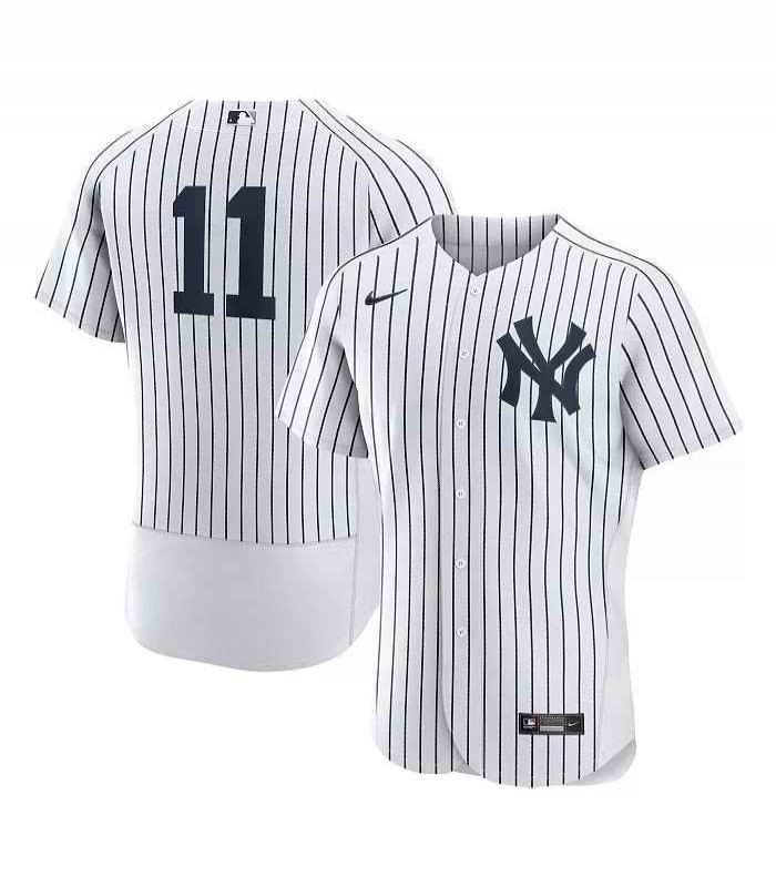 Men's New York Yankees #11 Anthony Volpe White Flex Base Stitched Baseball Jersey