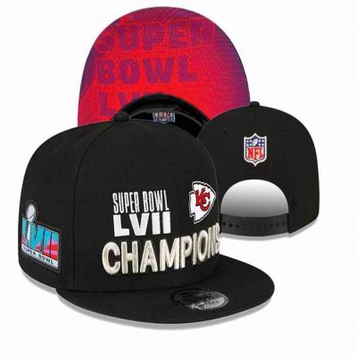 Kansas City Chiefs Super Bowl LVII Patch Stitched Snapback Hats 0135