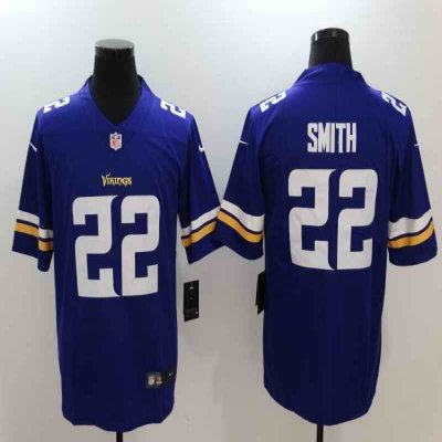 Men's Minnesota Vikings #22 Harrison Smith Purple Vapor Untouchable Limited Jersey