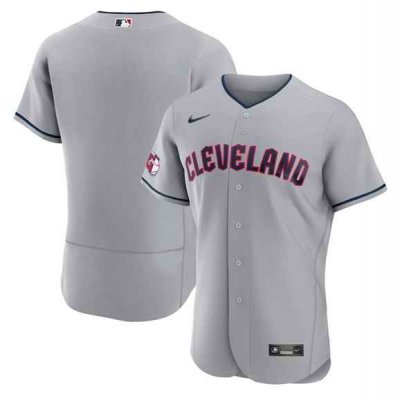 Men's Cleveland Guardians Blank Grey Flex Base Stitched Jersey