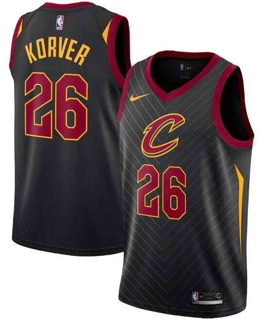 Men's Cleveland Cavaliers #26 Kyle Korver Black Statement Edition Swingman Stitched Jersey