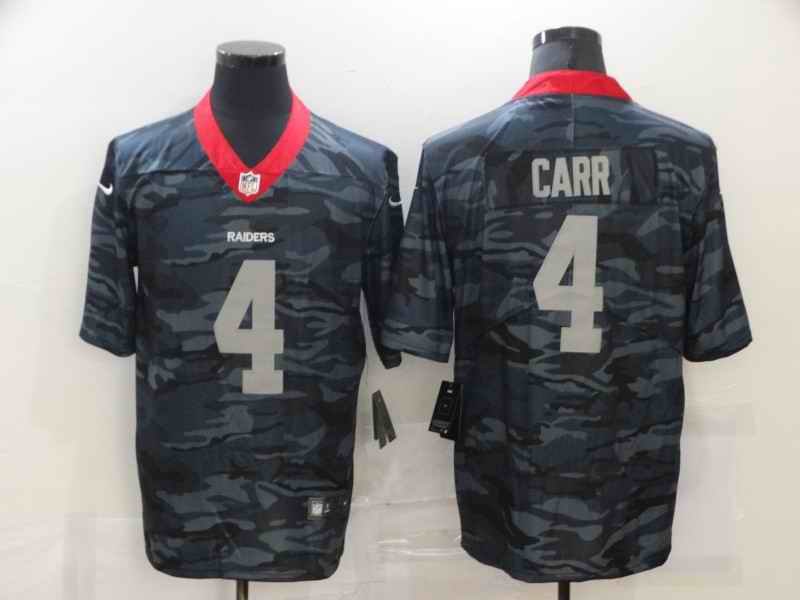 Men's Las Vegas Raiders #4 Derek Carr Camo Limited Stitched Jersey