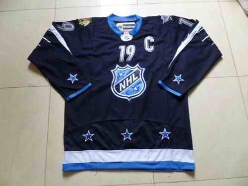 Blackhawks #19 Jonathan Toews 2012 All Star Navy Blue Stitched NHL Jersey