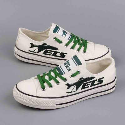 Women's NFL New York Jets Repeat Print Low Top Sneakers 002