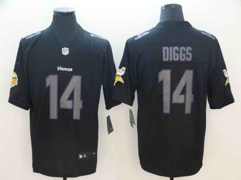 Men's Minnesota Vikings #14 Stefon Diggs Black 2018 Impact Limited Stitched NFL Jersey