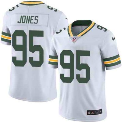 Nike Packers #95 Datone Jones White Men's Stitched NFL Limited Rush Jersey