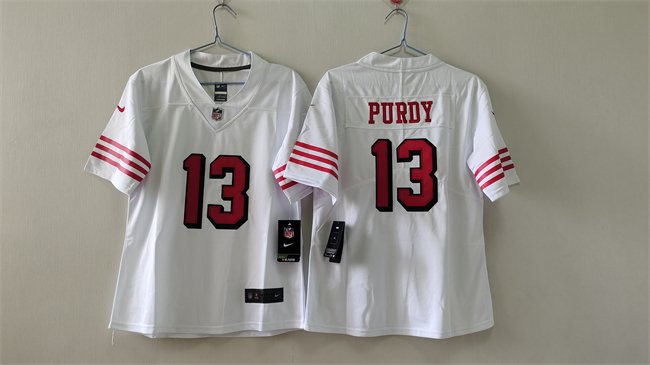 Women's San Francisco 49ers #13 Brock Purdy White 2nd Alternate Stitched Jersey(Run Small)