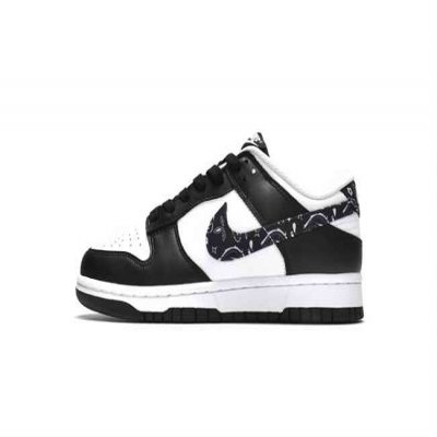 Men's Dunk Low White/Black Shoes 0407