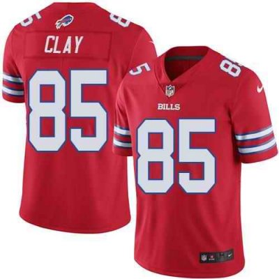 Nike Bills #85 Charles Clay Red Youth Stitched NFL Limited Rush Jersey