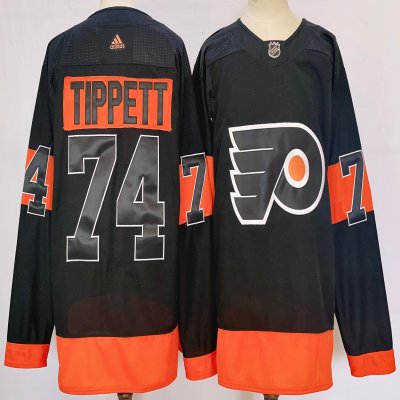 Men's Philadelphia Flyers #74 Owen Tippett Black 2024 Stitched Jersey