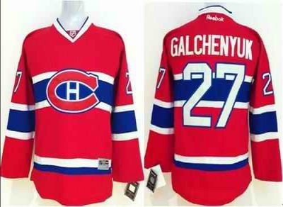 Canadiens #27 Alex Galchenyuk Red Stitched Youth NHL Jersey