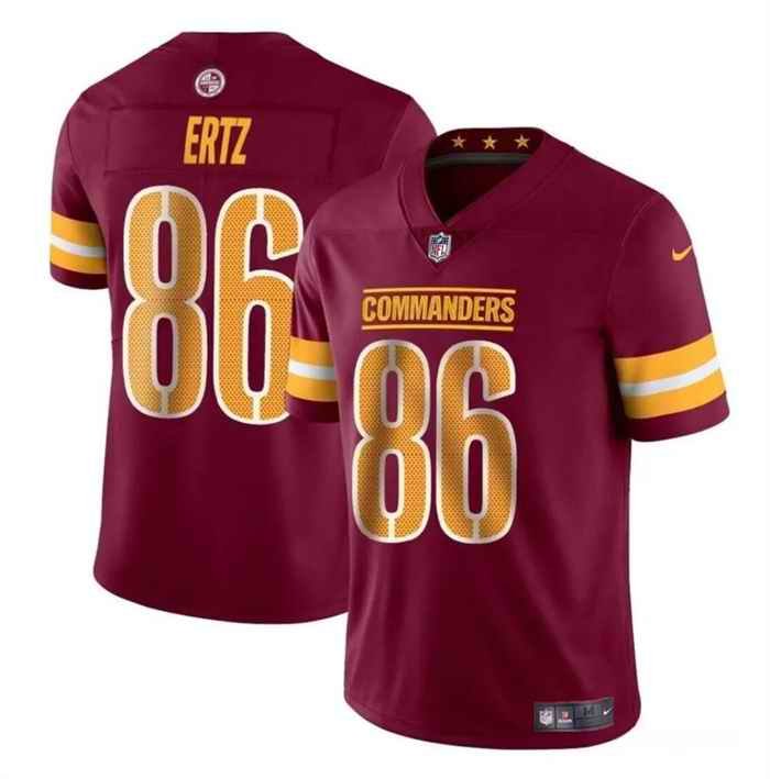 Men's Washington Commanders #86 Zach Ertz Burgundy Vapor Limited Stitched Football Jersey