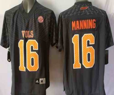 Vols #16 Peyton Manning Black Stitched Youth NCAA Jersey