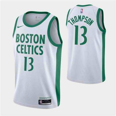 Men's Boston Celtics #13 Tristan Thompson 2020-21 White City Edition Swingman Stitched NBA Jersey