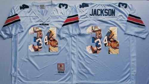 Tigers #34 Bo Jackson White Player Fashion Stitched NCAA Jersey