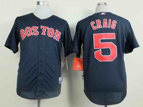 Red Sox #5 Allen Craig Dark Blue Cool Base Stitched MLB Jersey