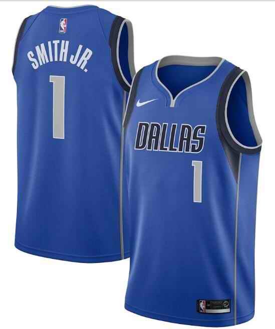 Men's Dallas Mavericks #1 Dennis Smith Jr. Royal Icon Edition Swingman Stitched Jersey