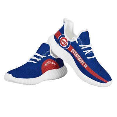 Men's Chicago Cubs Mesh Knit Sneakers/Shoes 011