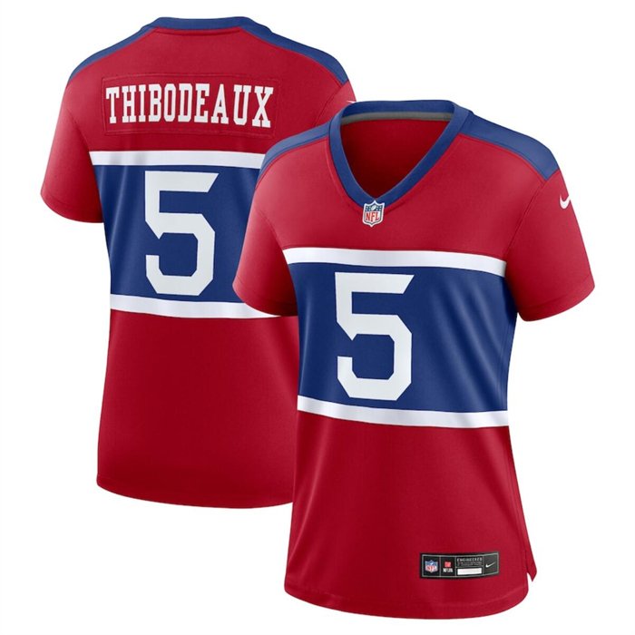 Women's New York Giants #5 Kayvon Thibodeaux Century Red Alternate Vapor Limited Stitched Football Jersey(Run Small)