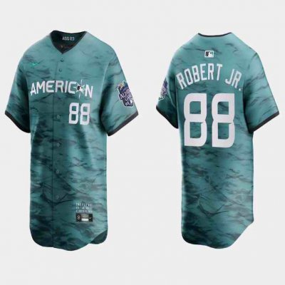 Men's Chicago White sox #88 Luis Robert Jr. Teal 2023 All-star Cool Base Stitched Baseball Jersey