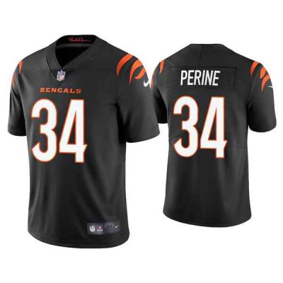 Youth Cincinnati Bengals #34 Samaje Perine Black Vapor Untouchable Limited Stitched Jersey