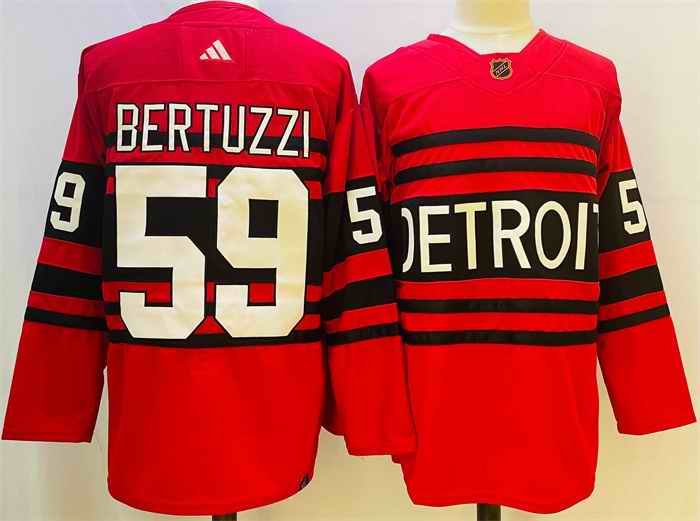 Men's Detroit Red Wings #59 Tyler Bertuzzi Red 2022/23 Reverse Retro Stitched Jersey