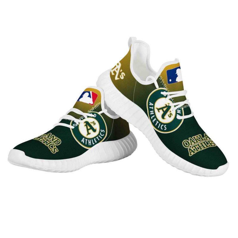 Men's Oakland Athletics Mesh Knit Sneakers/Shoes 001