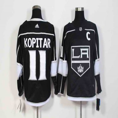 Men's Adidas Los Angeles Kings #11 Anze Kopitar Black Stitched NHL Jersey