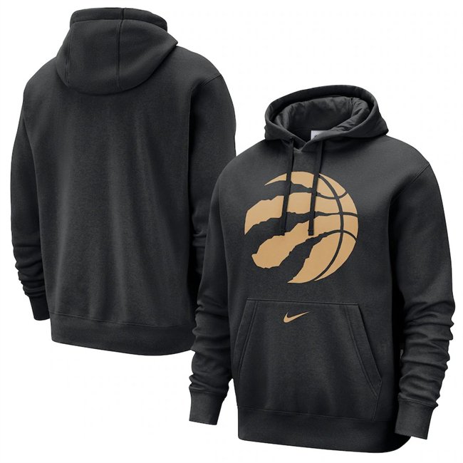 Men's Toronto Raptors Black 2024/25 City Edition Essential Club Pullover Hoodie