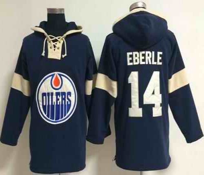 Edmonton Oilers #14 Jordan Eberle Dark Blue Pullover NHL Hoodie