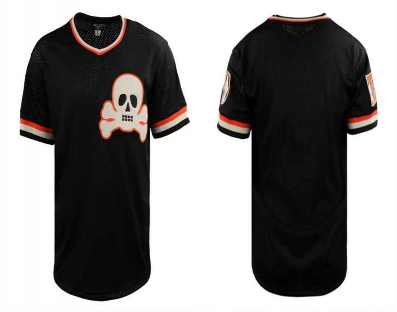 Men's Sioux City Ghosts Blank Black Stitched Jersey