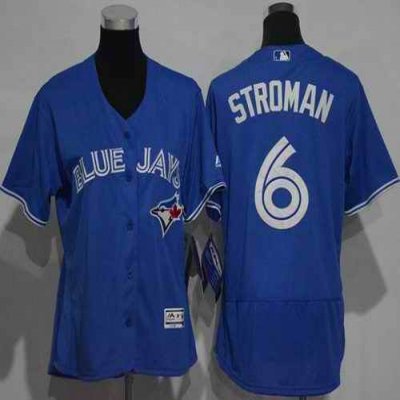 Blue Jays #6 Marcus Stroman Blue Flexbase Authentic Women's Stitched MLB Jersey