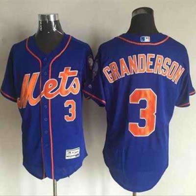 Mets #3 Curtis Granderson Blue Flexbase Authentic Collection Stitched MLB Jersey