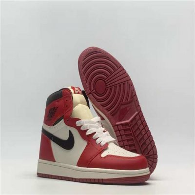 Women's Running Weapon Air Jordan 1 Red/Cream Shoes 0246