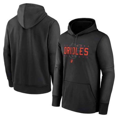 Men's Baltimore Orioles Black Pregame Performance Pullover Hoodie